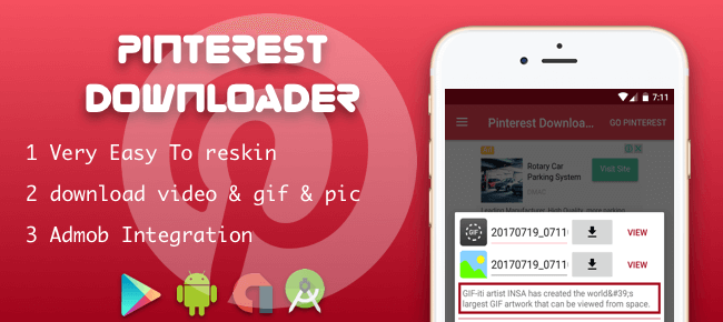 Buy Pinterest downloader App source code - Sell My App