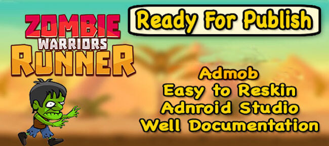 Zombies Warrior Runner – Endless Run – Ready to Publish