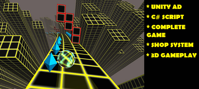 ROLLING BALL 3D _ COMPLETE GAME WITH CURVE EFFECT