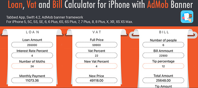 Buy Loan Vat Bill Calculator Source Code Sell My App
